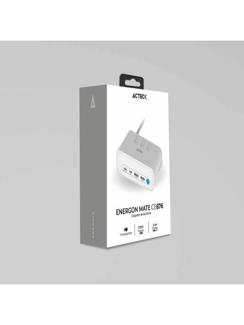 CARGADOR DE ESCRITORIO ENERGON MATE CE4676 ACTECK 7 EN 1