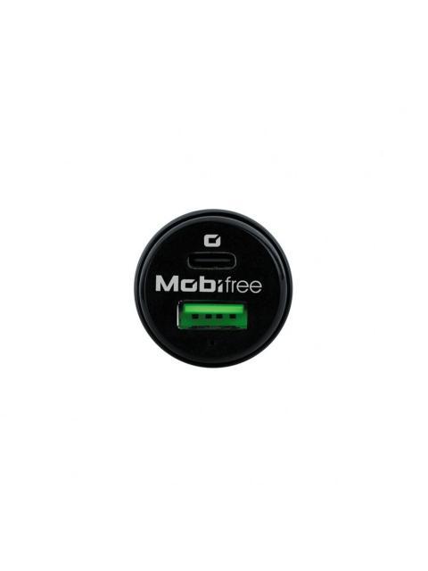 CARGADOR MOBIFREE CARGADOR DE COCHE USB Y TIPO C NEGRO AUTO CORRIENTE ALTERNA USB 1