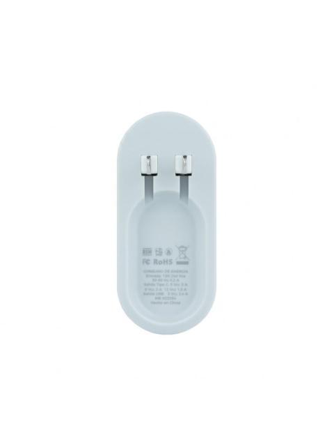 CARGADOR MOBIFREE CARGADOR DE PARED 2 PUERTOS USB COLOR BLANCO PARED CORRIENTE ALTERNA USB 2