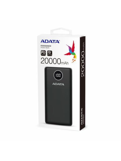CARGADOR PORTATIL ADATA P20000QCD 20.000MAH NEGRO