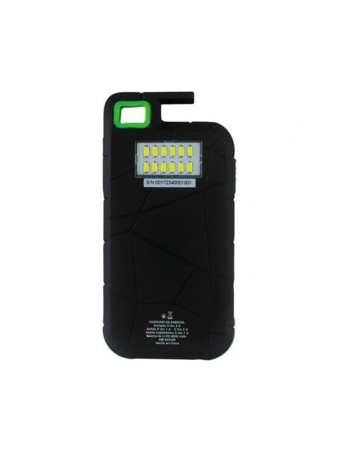 CARGADOR PORTATIL MOBIFREE POWER BANK CON CARGADOR INALAMBRICO POWERFREE 8000MAH NEGRO-VERDE