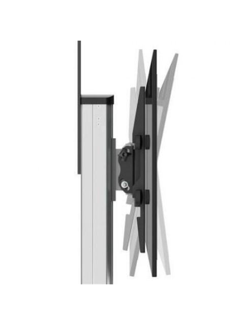 STARTECH  SOPORTE MOVIL DE PISO PARA PANTALLA DE 32 - 75 HASTA 40KG NEGRO-PLATA