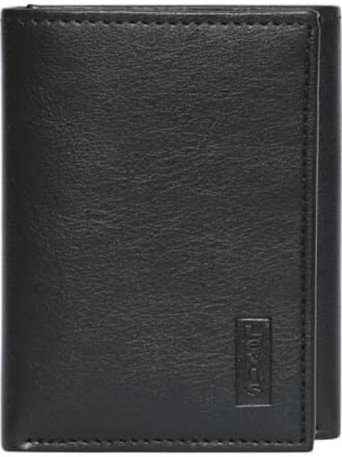 CARTERA PLEGABLE TRIFOLD NEGRO LEVIS STRAUSS