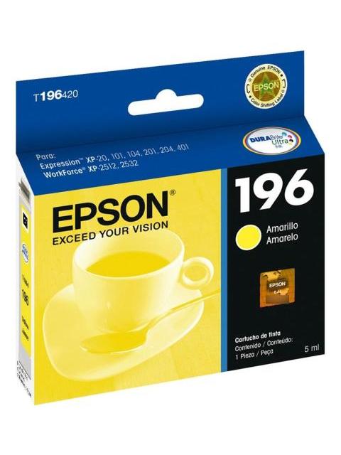 CARTUCHO EPSON T196 AMARILLO PARA XP-401 411 7ML