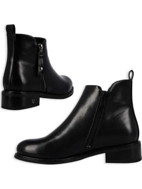 BOTA PU CIERRE METALICO NEGRO VI LINE