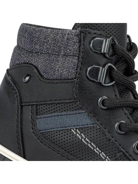 CASUAL BOTIN SUELA BICOLOR NEGRO BLASITO