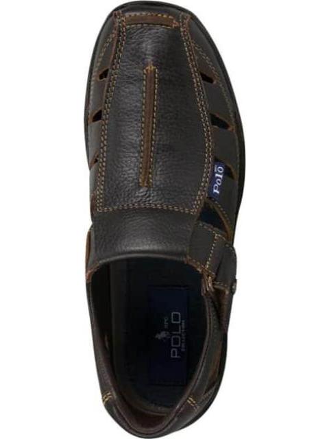 SANDALIA CASUAL AJUSTE CON VELCRO CAFE HPC POLO