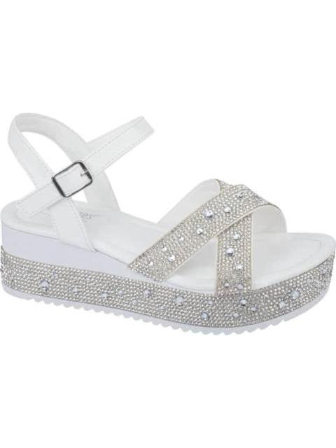 SANDALIA CON BRILLOS BLANCO VIVIS SHOES KIDS