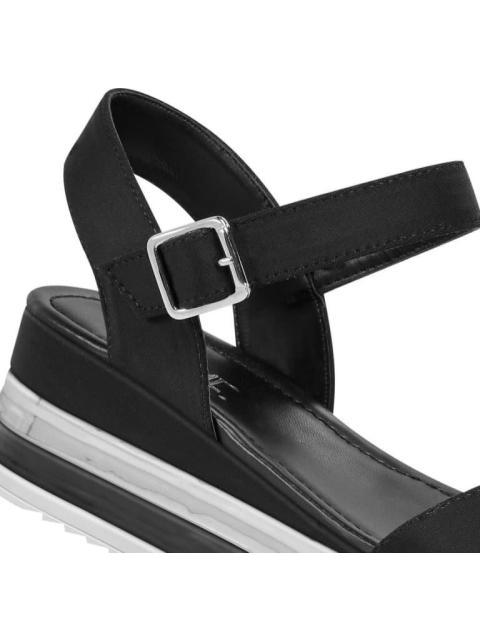 SANDALIA PLATAFORMA BAJA NEGRO VI LINE
