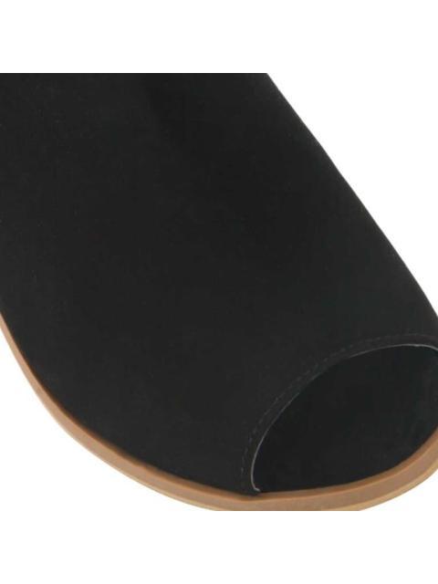 SANDALIA BOTIN CON TACON NEGRO VI LINE
