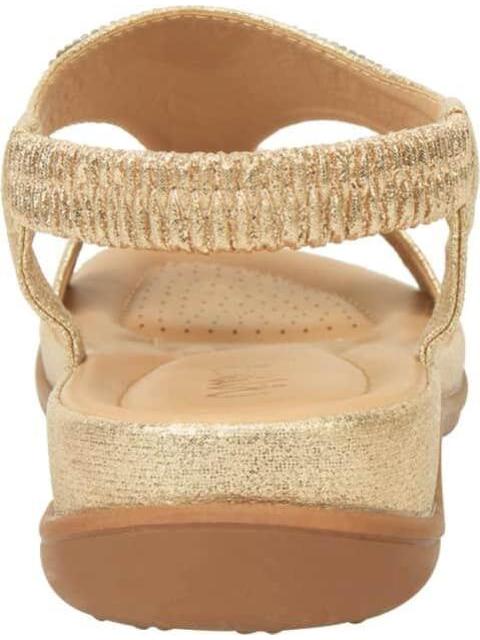 SANDALIA CONFORT CON BRILLOS ORO VI LINE