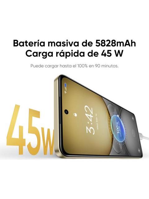 CELULAR REALME C75 DUAL SIM 256GB ROM DORADO 8GB RAM IP69 RESISTENCIA AL AGUA Y POLVO BATERIA 5828MAH 6.72 PANTALLA