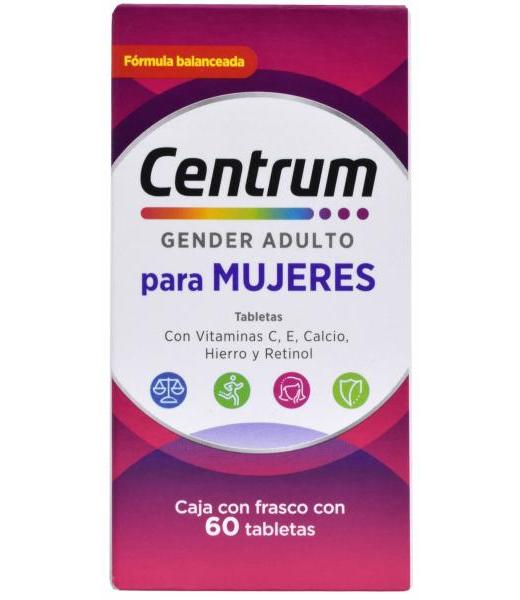 CENTRUM MULTIVITAMINICO GENDER MUJERES 60 TAB CENTRUM