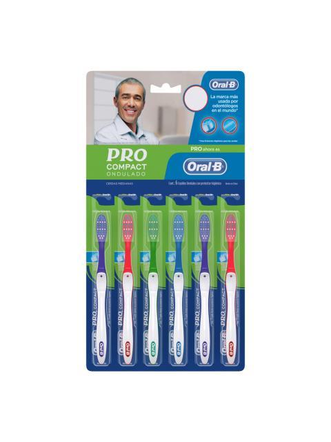 CEPILLO DENTAL PRO COMPACT OND PACK DE 6 PZS
