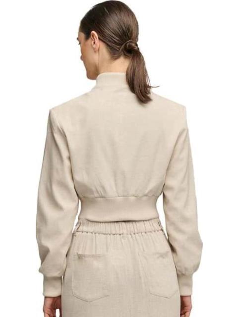 CHAMARRA BOMBER DE LINO BEIGE HOLLY LAND