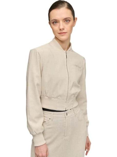 CHAMARRA BOMBER DE LINO BEIGE HOLLY LAND