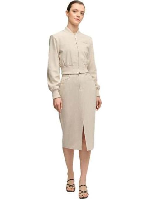 CHAMARRA BOMBER DE LINO BEIGE HOLLY LAND