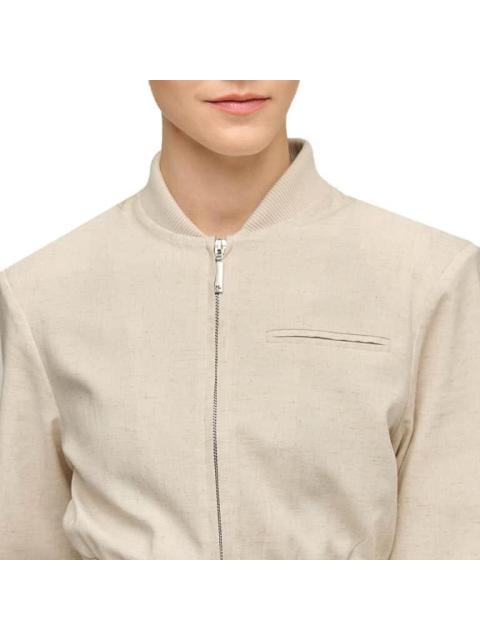 CHAMARRA BOMBER DE LINO BEIGE HOLLY LAND