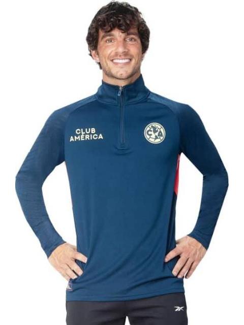 CHAMARRA CLUB AMERICA TOP 1 4 ZIP AZUL CA
