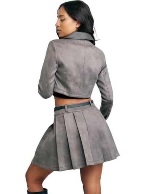 CHAMARRA CROP GAMUZA GRIS HOLLY LAND