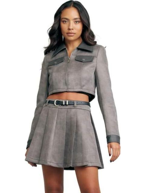 CHAMARRA CROP GAMUZA GRIS HOLLY LAND