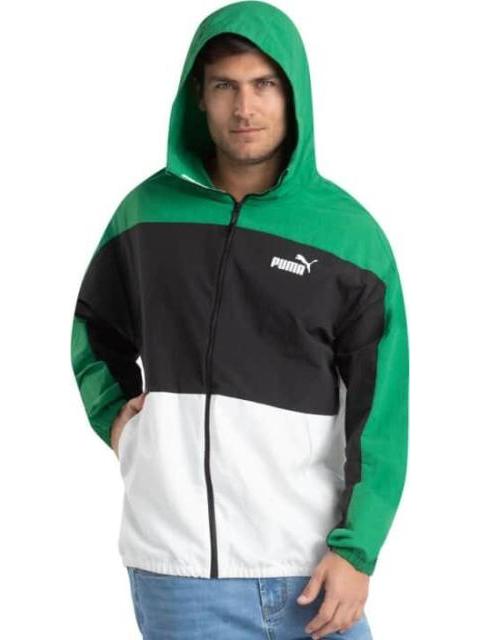 CHAMARRA HOODED WINDBREAKER VERDE PUMA