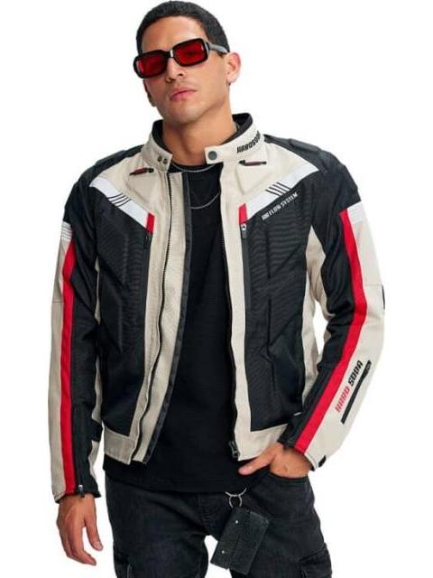 CHAMARRA MOTOCICLISMO BEIGE HARD SODA