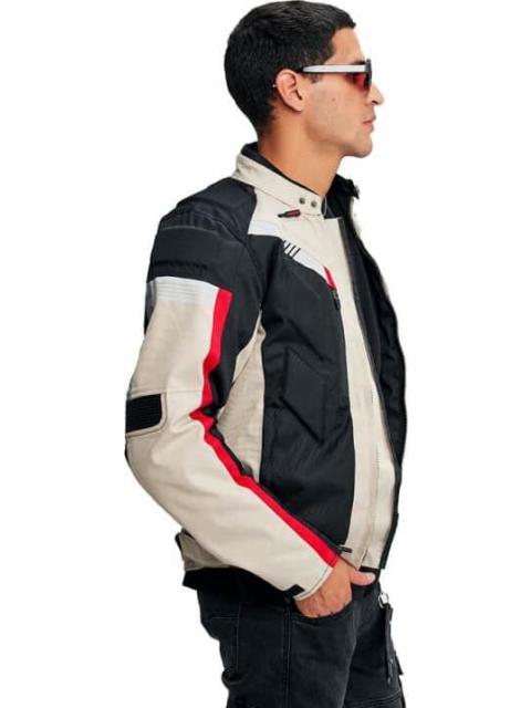 CHAMARRA MOTOCICLISMO BEIGE HARD SODA