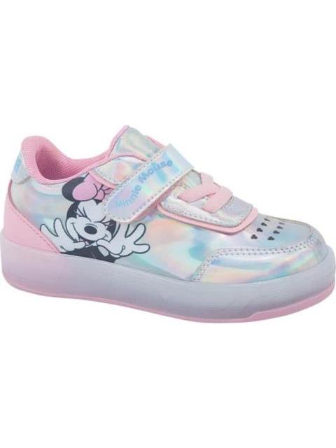 TENIS CON LUCES PLATA MINNIE MOUSE