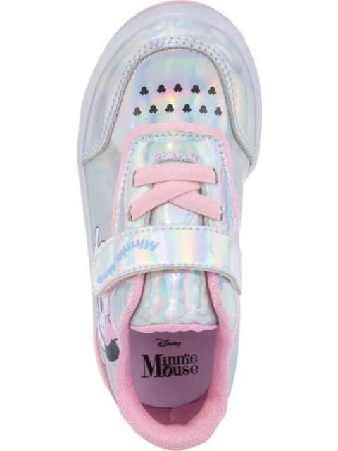 TENIS CON LUCES PLATA MINNIE MOUSE