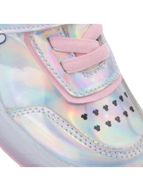 TENIS CON LUCES PLATA MINNIE MOUSE