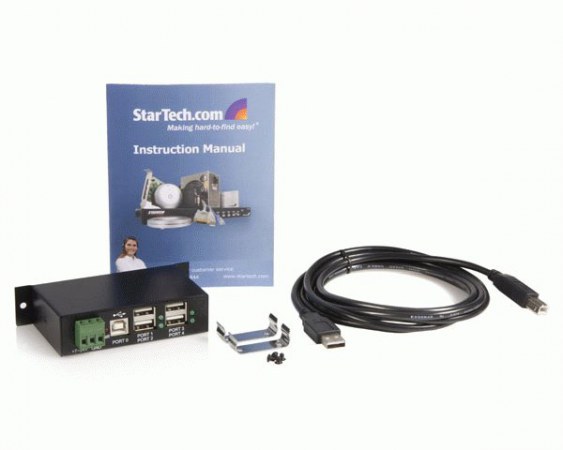 STARTECH  ROBUSTO CONCENTRADOR USB 2.0 4 PUERTOS 480 MBIT-S NEGRO