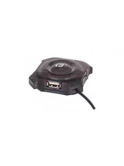 MANHATTAN HUB USB 1.1 DE 4 PUERTOS 12 MBIT-S NEGRO-TRANSPARENTE