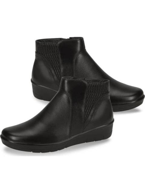 BOTA CONFORT PIEL DE BORREGO NEGRO CALZADO PAZSTOR