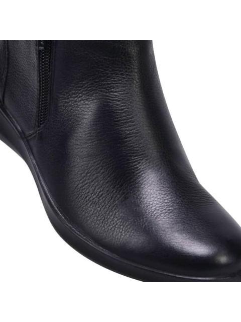 BOTIN DE PIEL DOBLE CIERRE NEGRO FLEXI