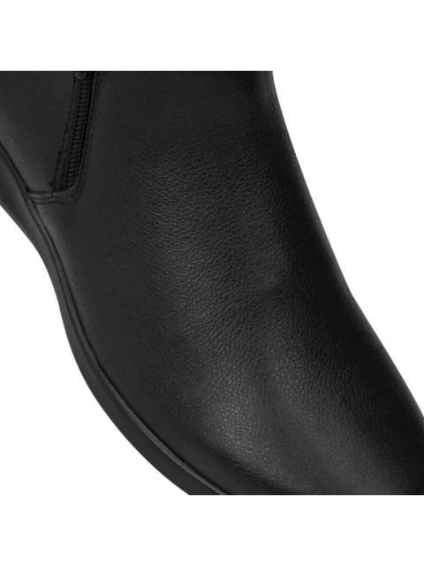 BOTIN DE PIEL CON CIERRE NEGRO SHOSH