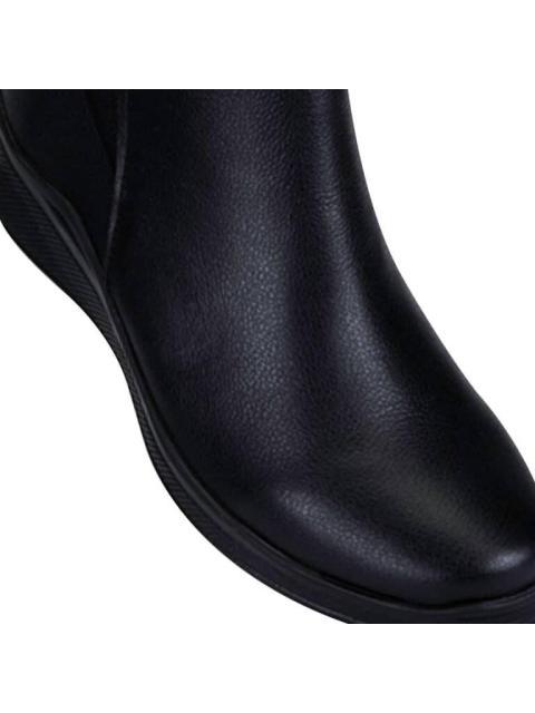 BOTA DE PIEL PISO NEGRO SHOSH CONFORT