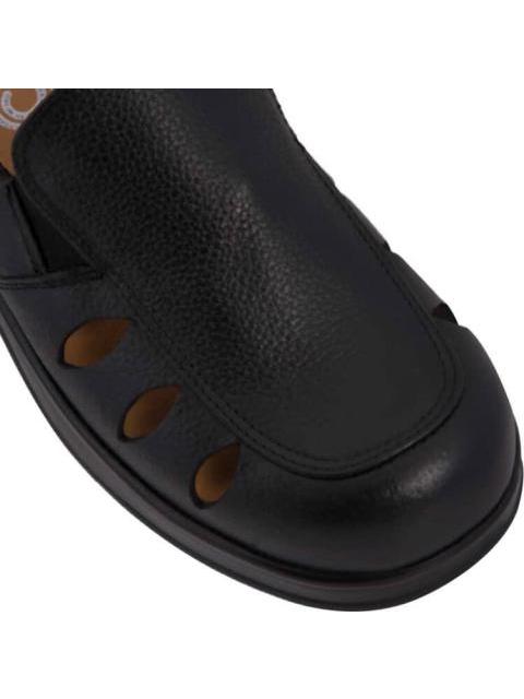 SANDALIA PIE DIABETICO DE PIEL NEGRO BIO SHOES
