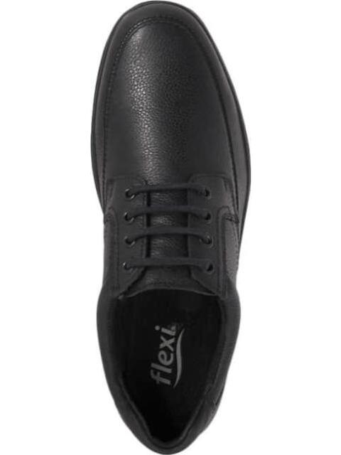 ZAPATO CASUAL DE PIEL DERBY NEGRO FLEXI