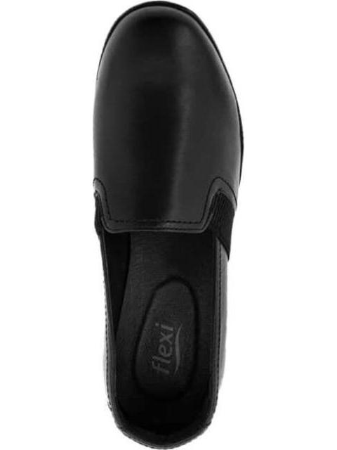 MOCASIN DE PIEL CUÑA NEGRO FLEXI