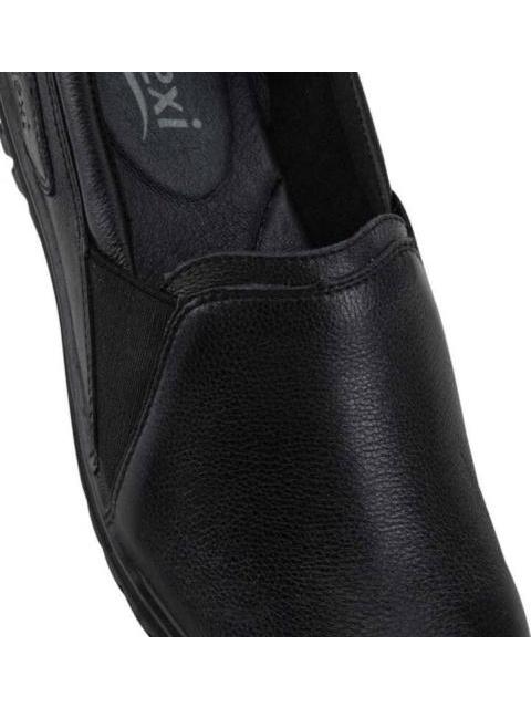 MOCASIN DE PIEL NEGRO FLEXI