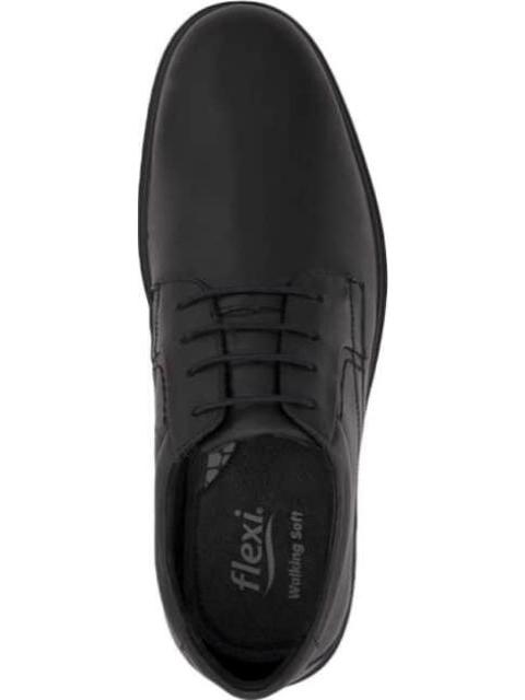 ZAPATO CASUAL DE PIEL DERBY NEGRO FLEXI