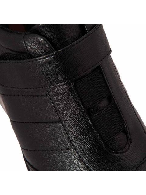 BOTIN DE PIEL NEGRO MANET