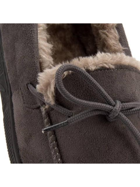 PANTUFLA CERRADA PELUCHE GRIS NEBEL WALK