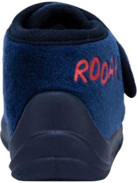 PANTUFLA BOTA PELUCHE BORDADO AZUL MARINO SCHATZ KIDS