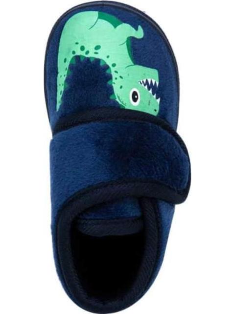 PANTUFLA BOTA PELUCHE BORDADO AZUL MARINO SCHATZ KIDS