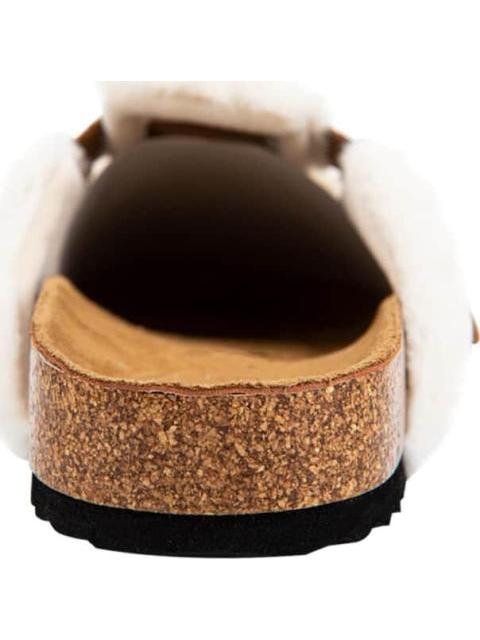 PANTUFLA PELUCHE CON HEBILLA BLANCO SHOSH