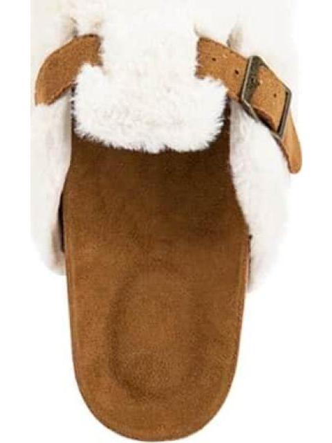 PANTUFLA PELUCHE CON HEBILLA BLANCO SHOSH