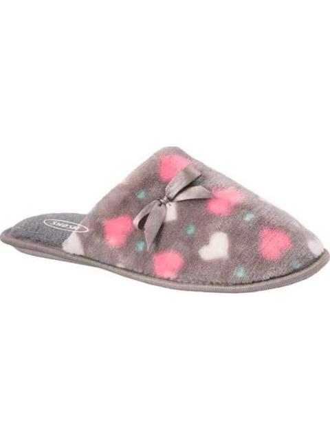 PANTUFLA DE PELUCHE GRIS SHOSH CONFORT