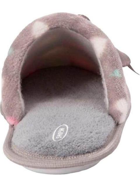 PANTUFLA DE PELUCHE GRIS SHOSH CONFORT